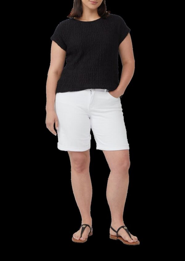 Strukturiertes T-Shirt aus Baumwollmix im Relaxed Fit