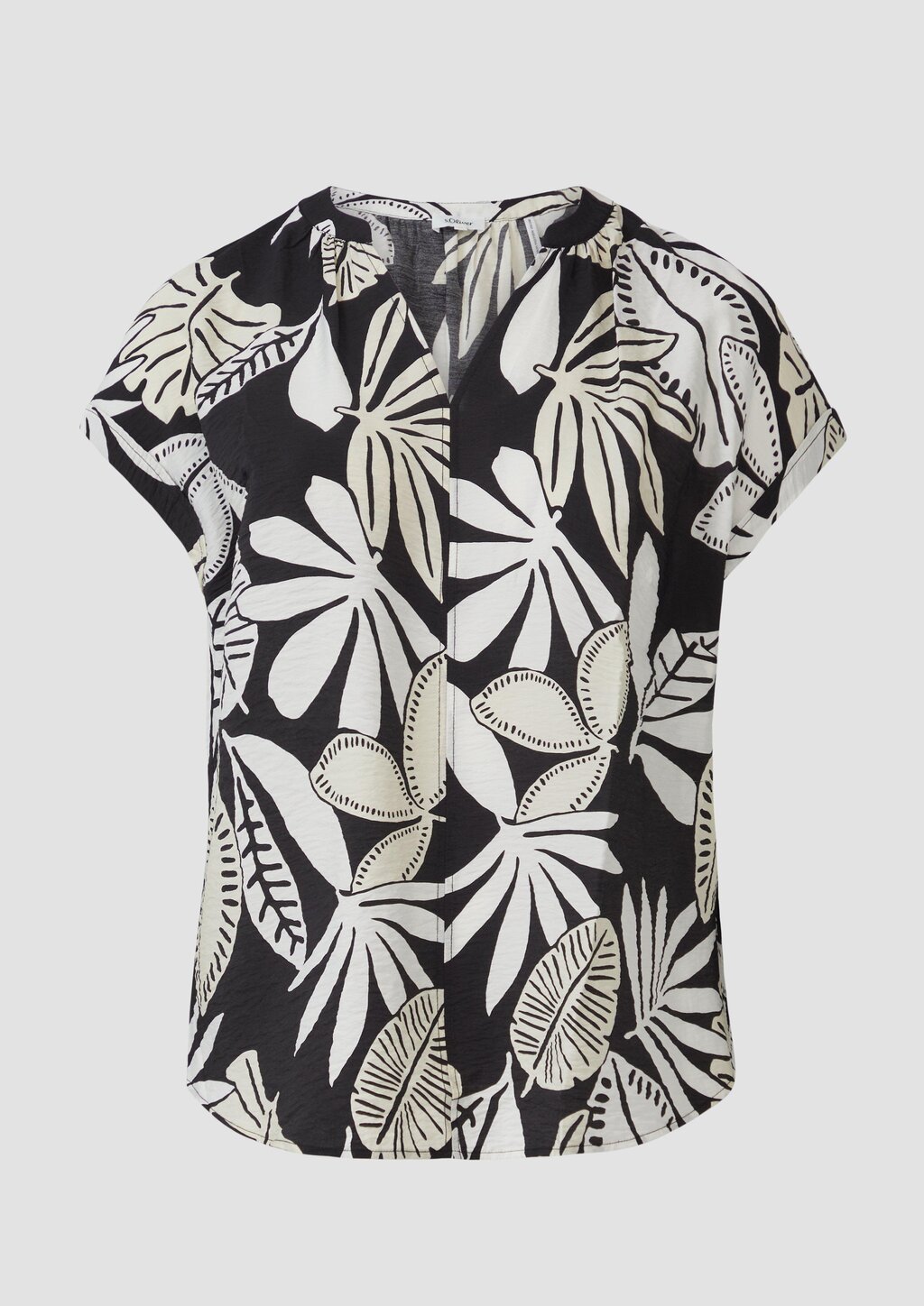 Strukturierte Bluse mit Raff-Details