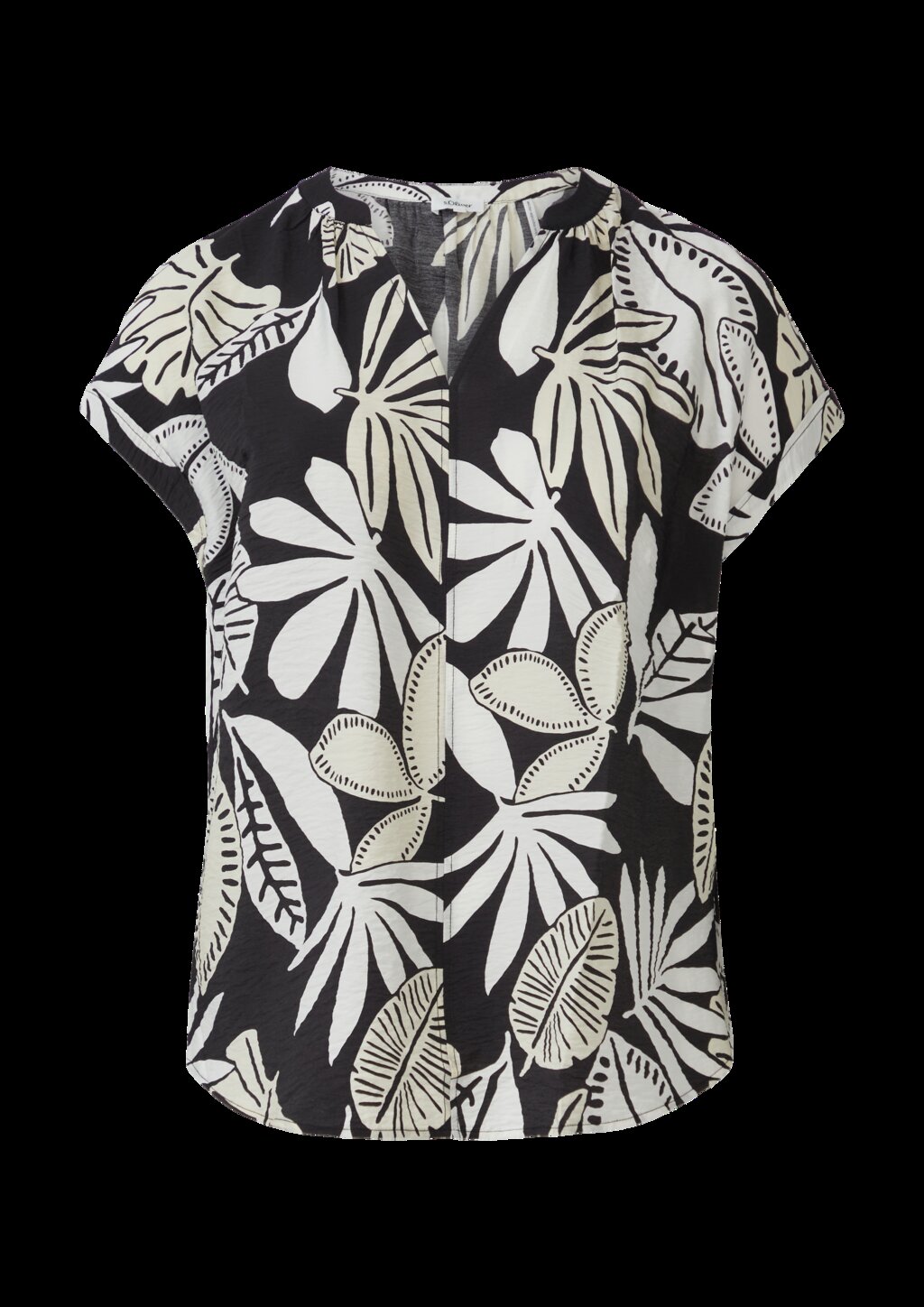 Strukturierte Bluse mit Raff-Details