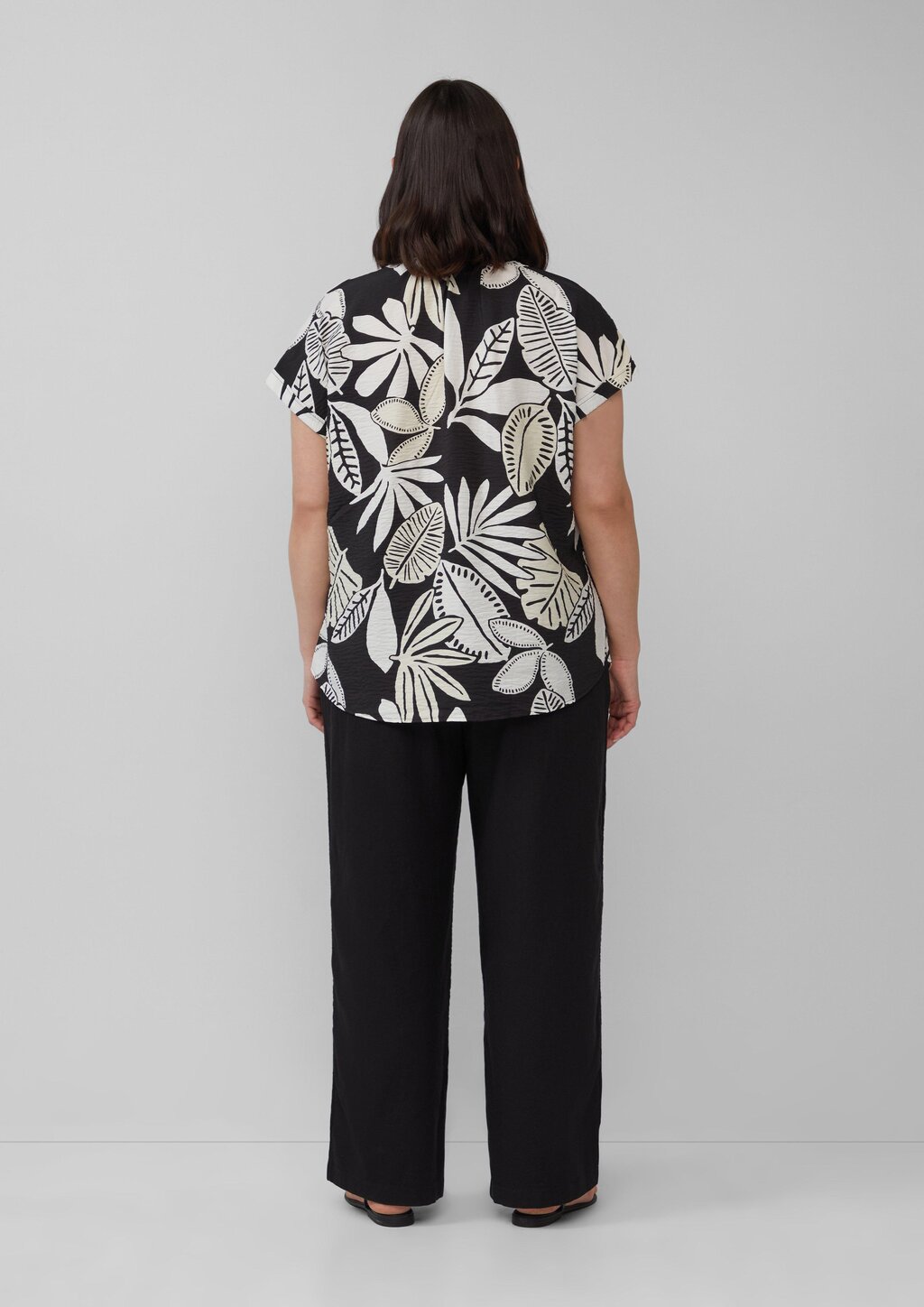 Strukturierte Bluse mit Raff-Details