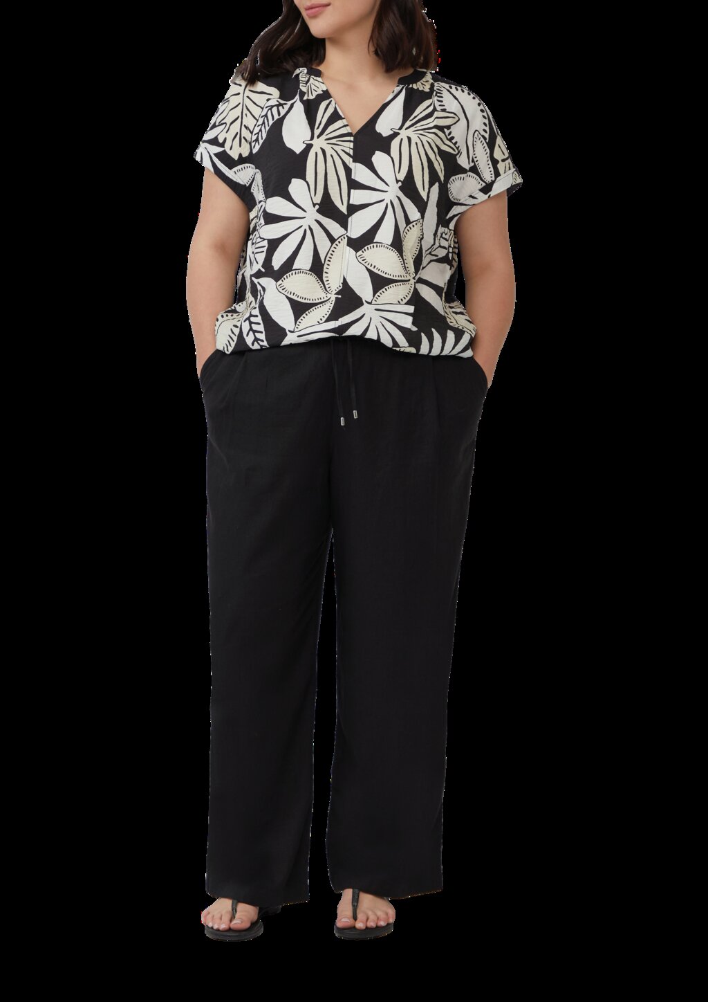 Strukturierte Bluse mit Raff-Details