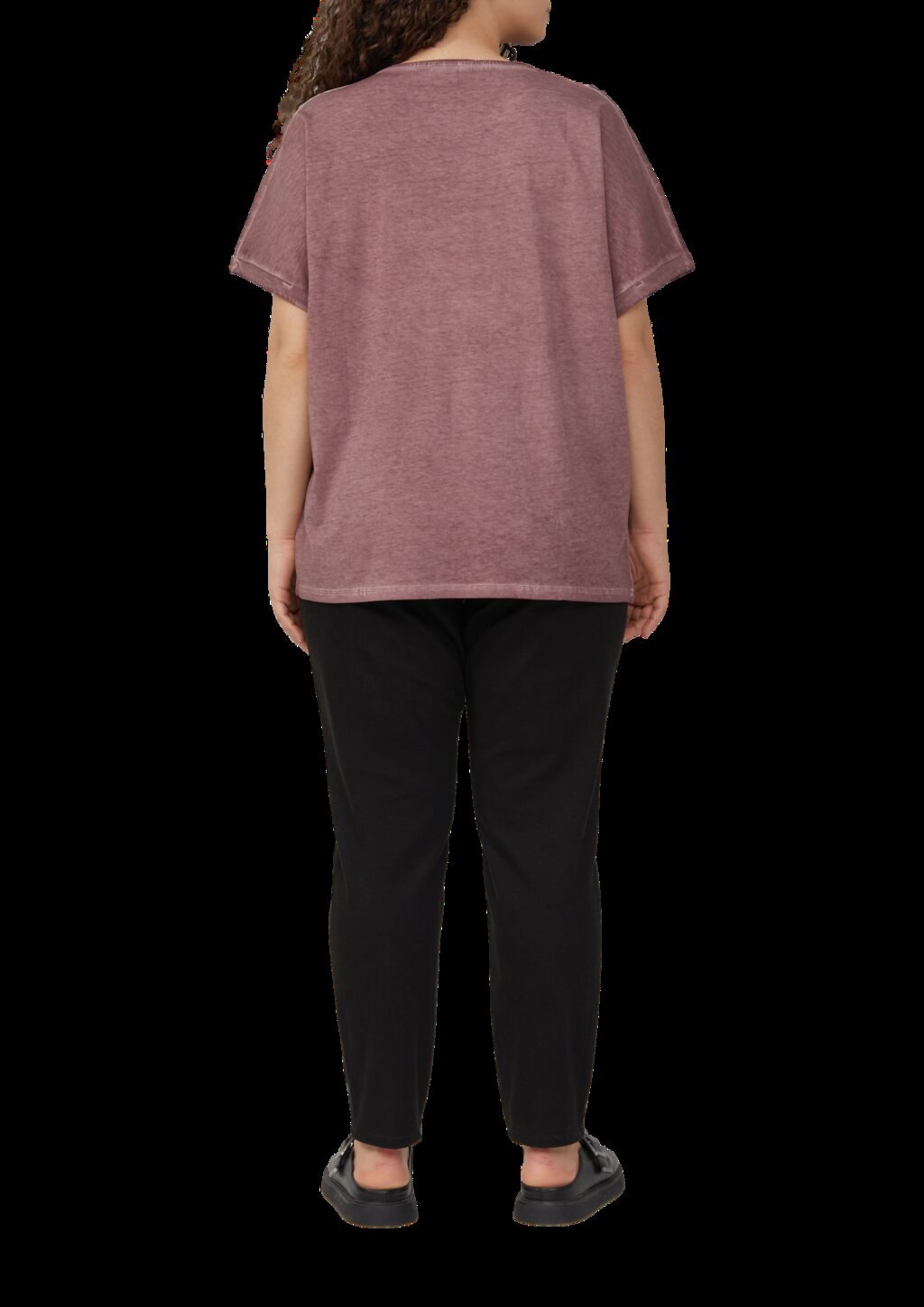 Gewaschenes T-Shirt mit Frontprint