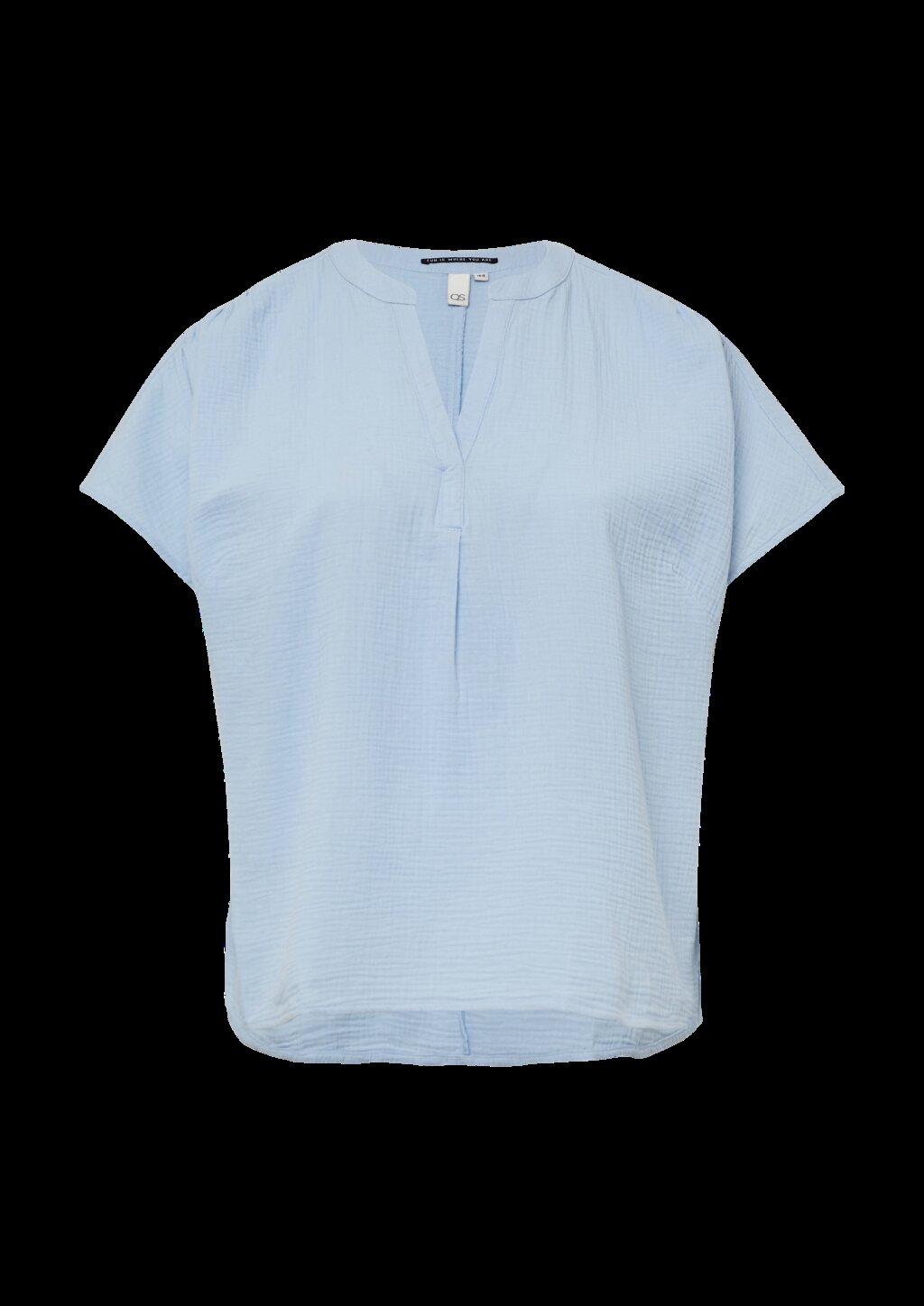 Doubleface-Bluse mit Raffung