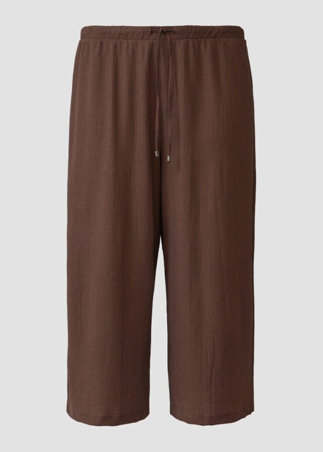 Strukturierte Culotte mit Elastikbund