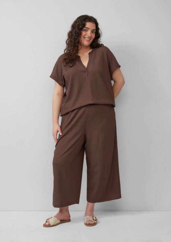 Strukturierte Culotte mit Elastikbund