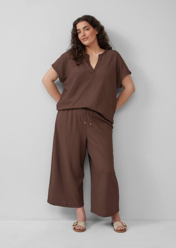 Strukturierte Culotte mit Elastikbund