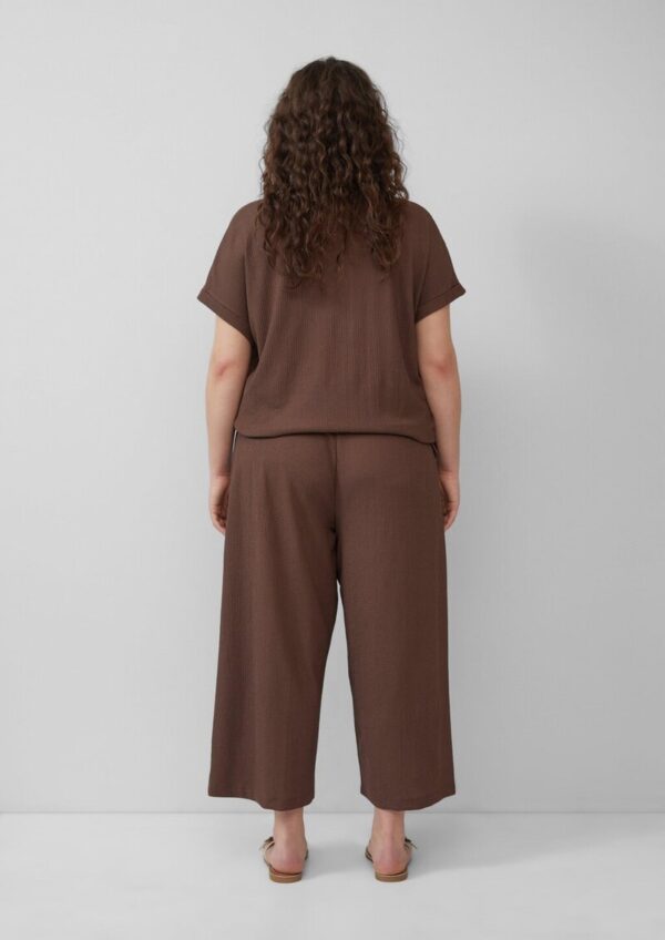 Strukturierte Culotte mit Elastikbund