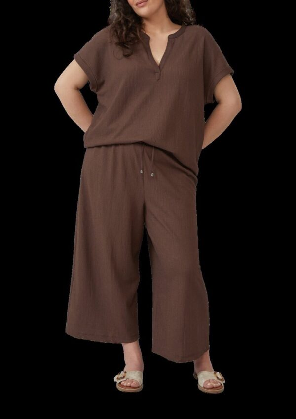 Strukturierte Culotte mit Elastikbund