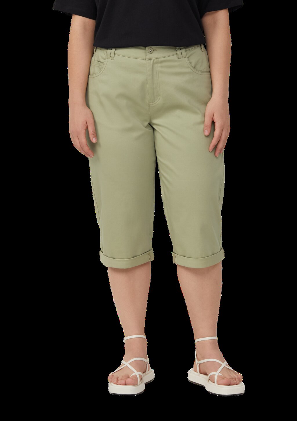 Capri-Hose aus Baumwoll-Elasthan-Mischung