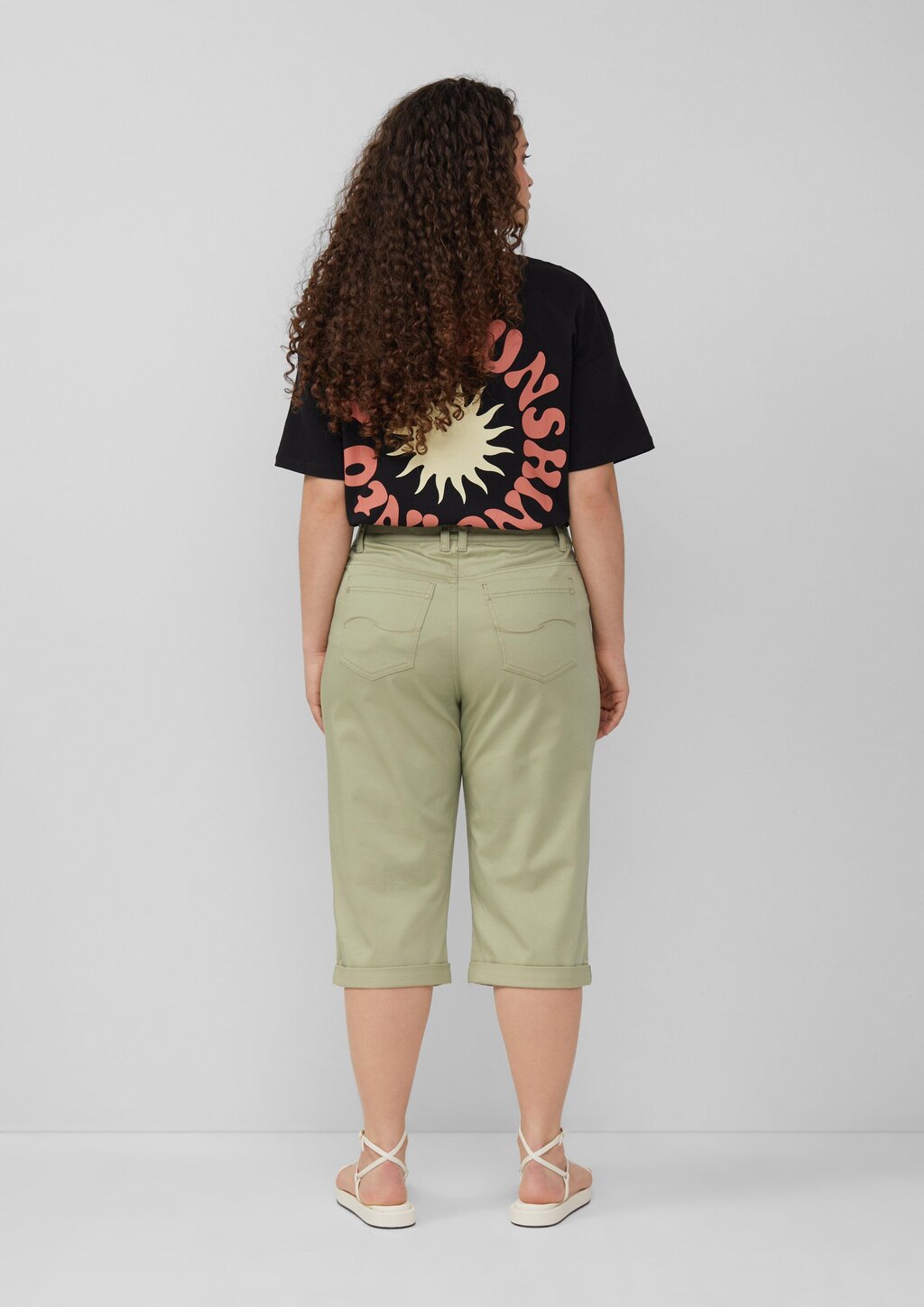 Capri-Hose aus Baumwoll-Elasthan-Mischung