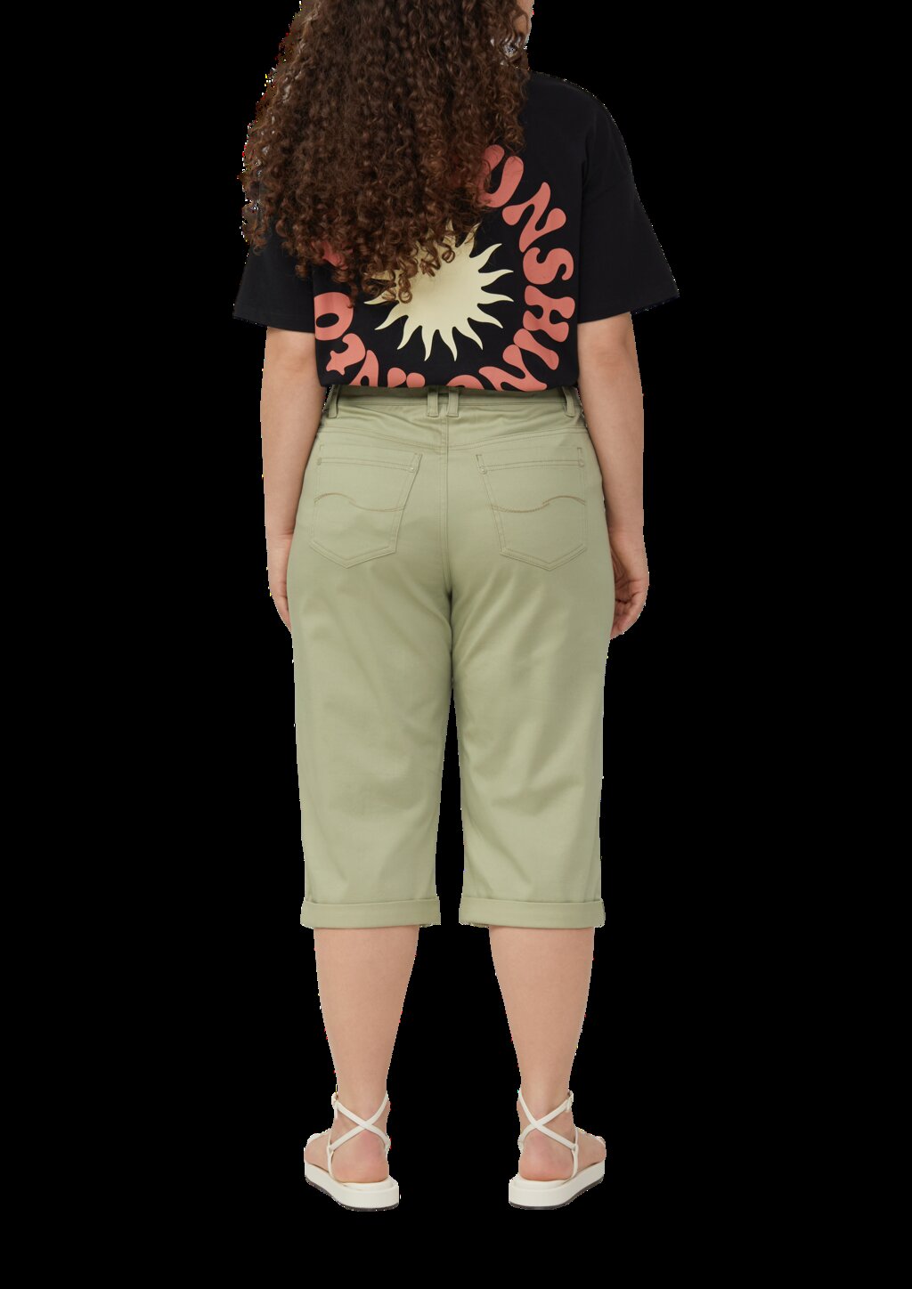 Capri-Hose aus Baumwoll-Elasthan-Mischung