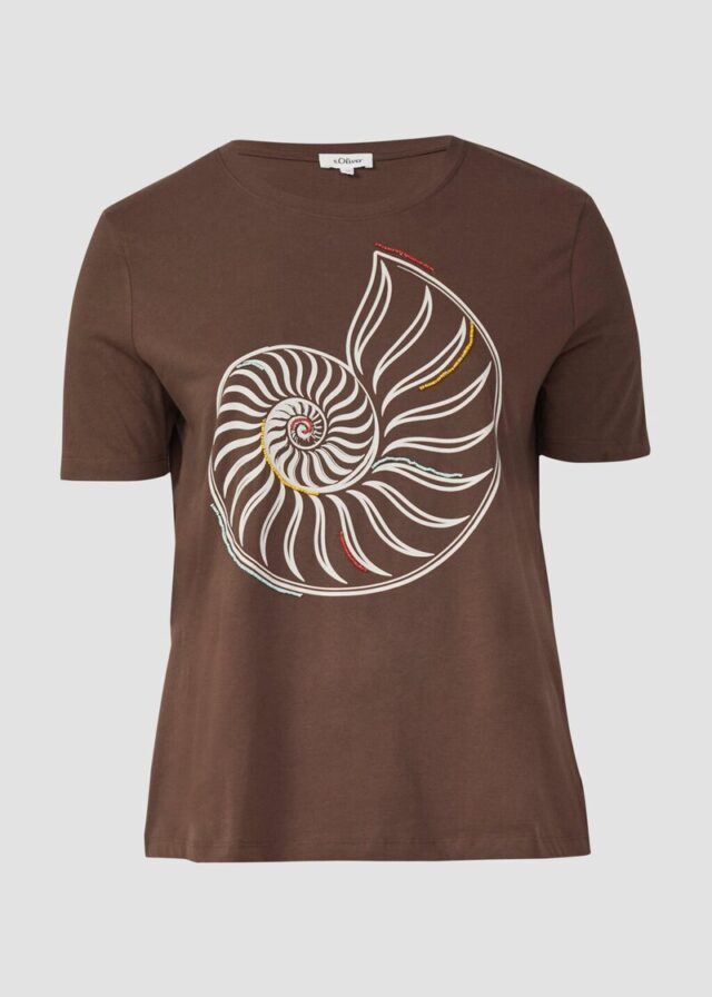 Jersey-T-Shirt mit Artwork