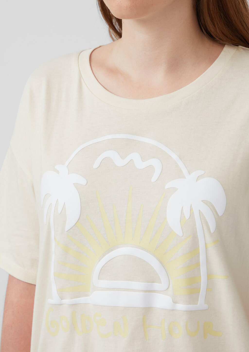 Baumwollshirt mit Frontprint