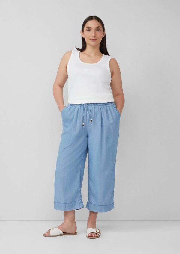 Lyocell-Culotte / Relaxed Fit / Mid Rise / Wide Leg / Elastikbund