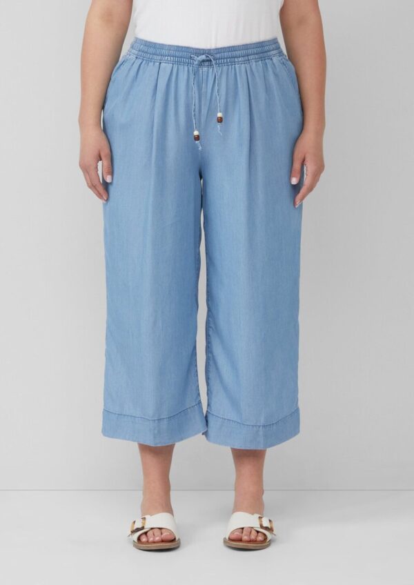 Lyocell-Culotte / Relaxed Fit / Mid Rise / Wide Leg / Elastikbund