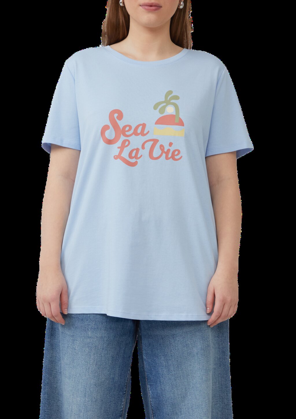 Baumwollshirt mit Frontprint