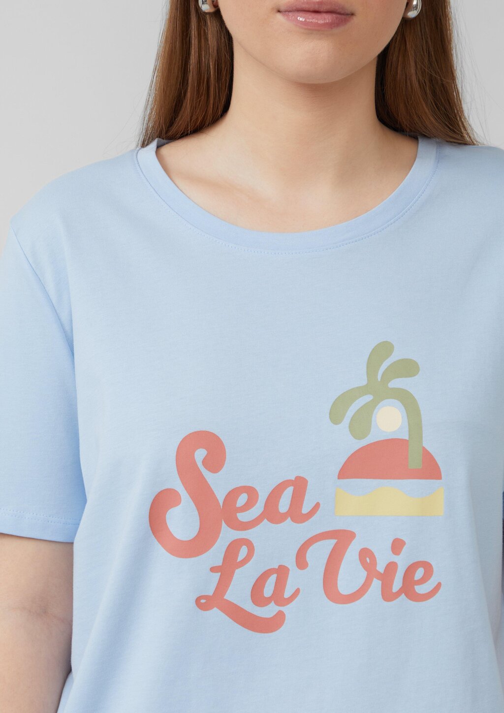 Baumwollshirt mit Frontprint