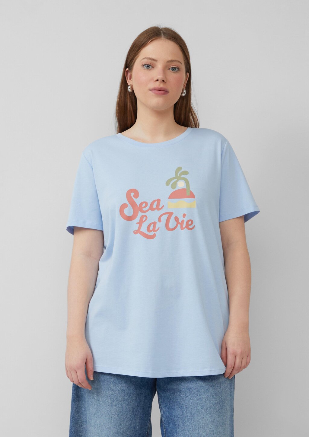 Baumwollshirt mit Frontprint