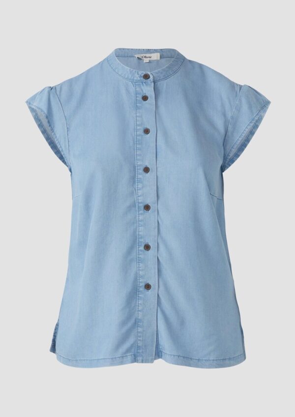 Lyocellbluse mit Flügelärmeln