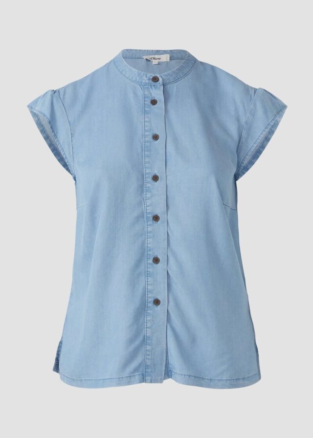 Lyocellbluse mit Flügelärmeln