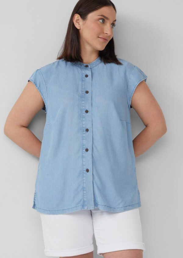 Lyocellbluse mit Flügelärmeln