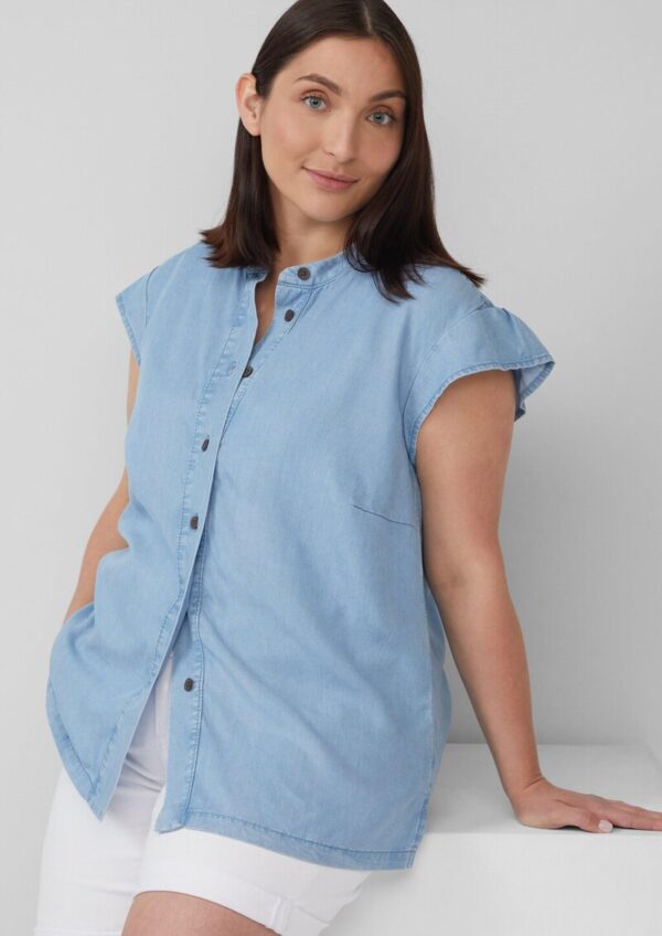 Lyocellbluse mit Flügelärmeln