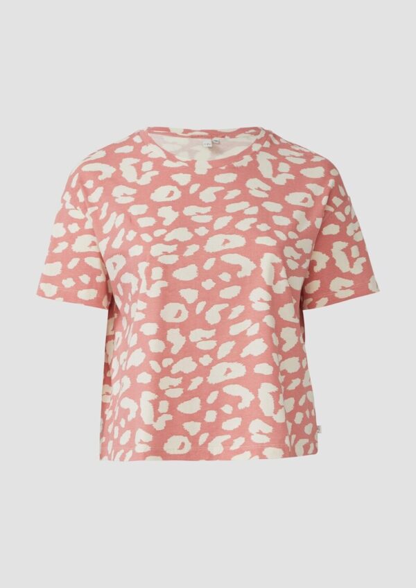 Verkürztes T-Shirt mit All-over-Print