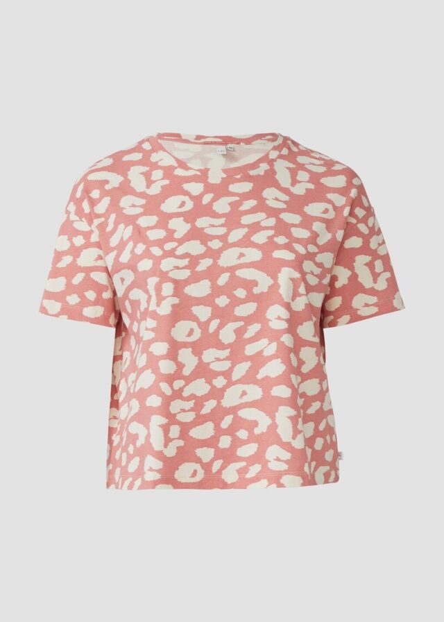 Verkürztes T-Shirt mit All-over-Print