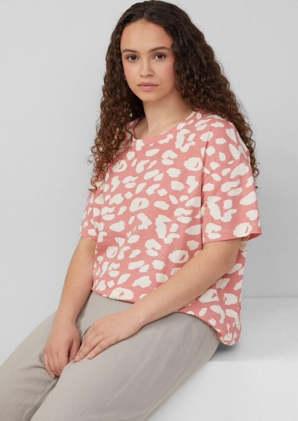 Verkürztes T-Shirt mit All-over-Print