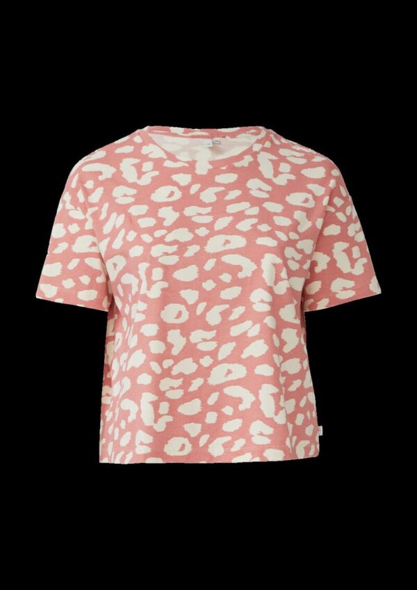 Verkürztes T-Shirt mit All-over-Print