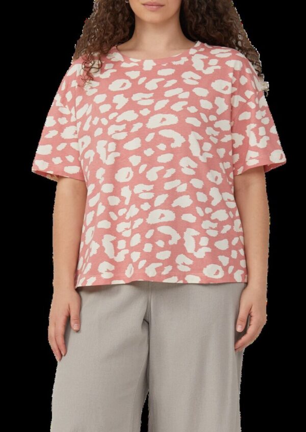 Verkürztes T-Shirt mit All-over-Print