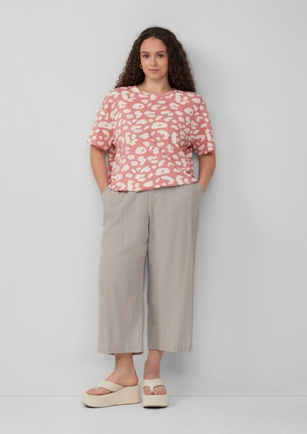 Verkürztes T-Shirt mit All-over-Print