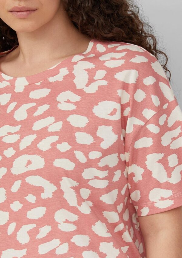 Verkürztes T-Shirt mit All-over-Print