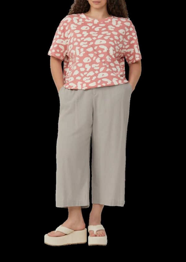 Verkürztes T-Shirt mit All-over-Print