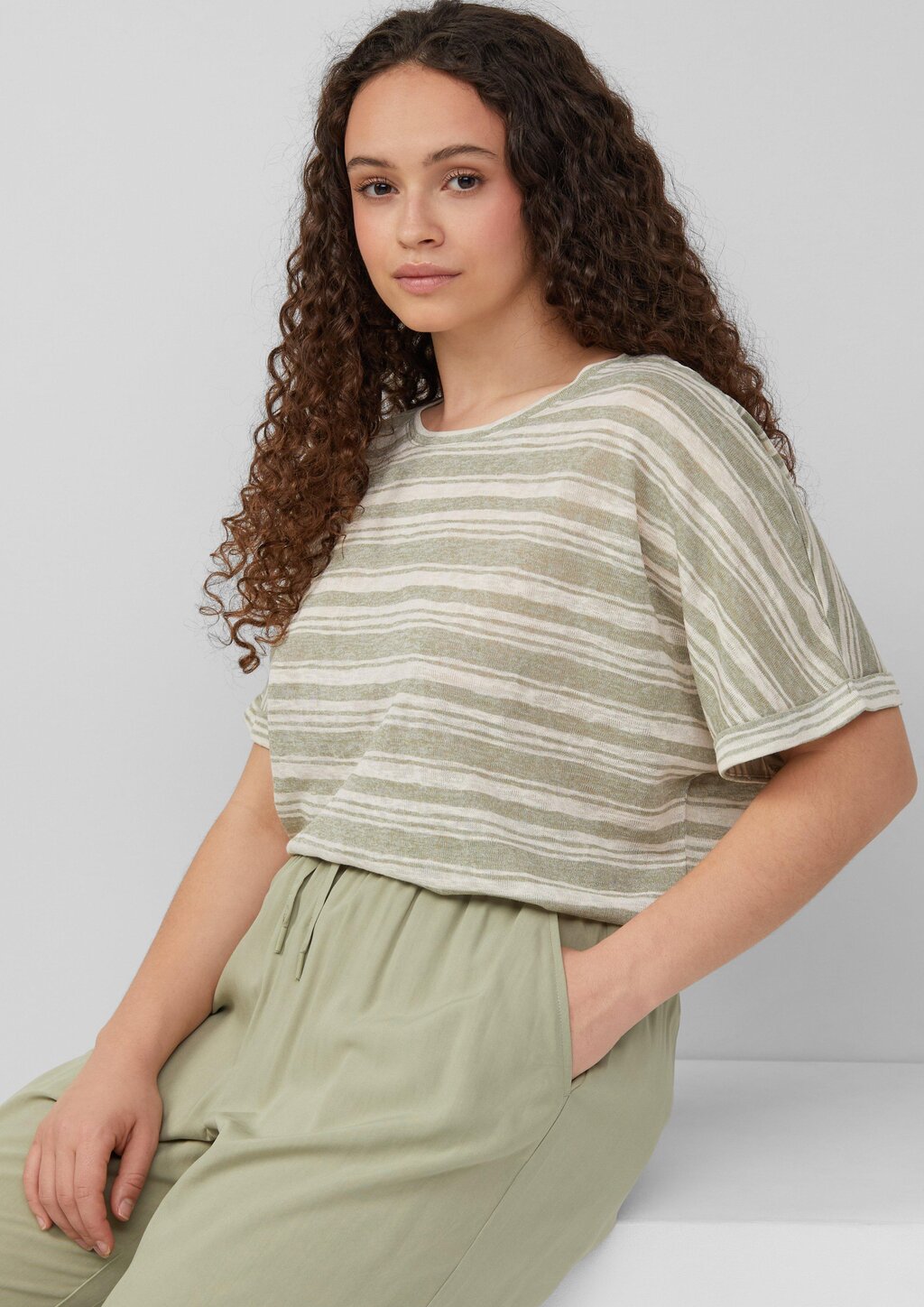 Ringelshirt aus Viskosemix