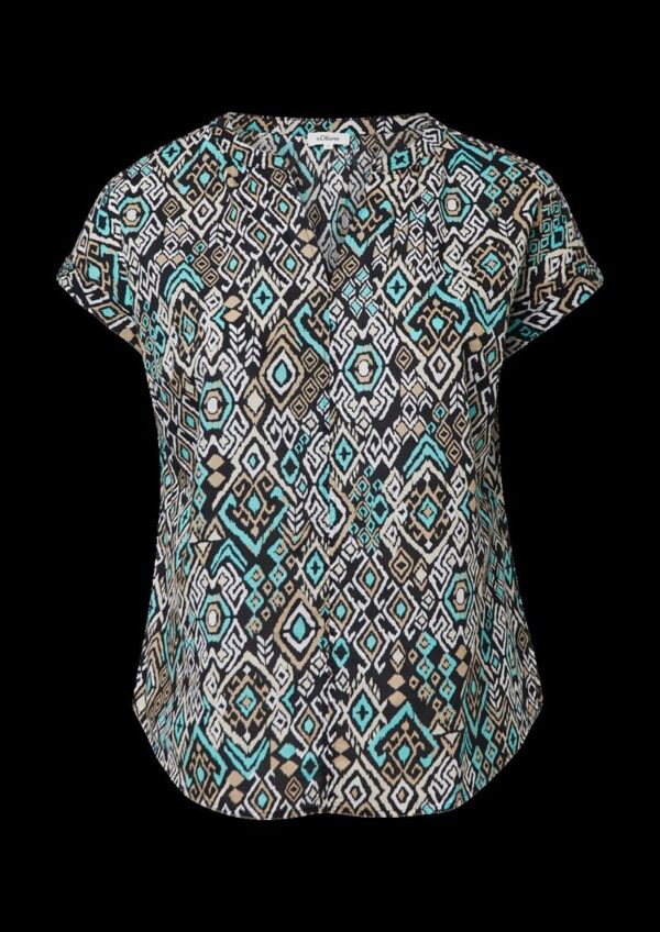 Leichte Baumwoll-Bluse mit All-over-Print