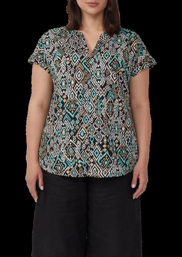 Leichte Baumwoll-Bluse mit All-over-Print