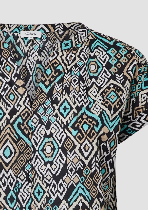 Leichte Baumwoll-Bluse mit All-over-Print