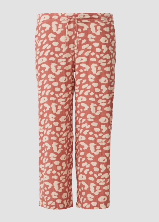 Gemusterte Hose aus Musselin