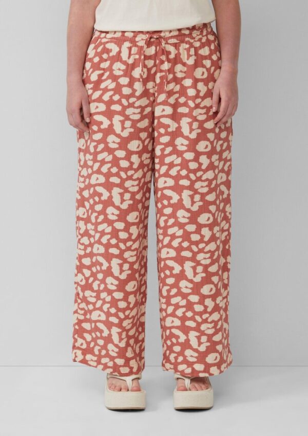 Gemusterte Hose aus Musselin