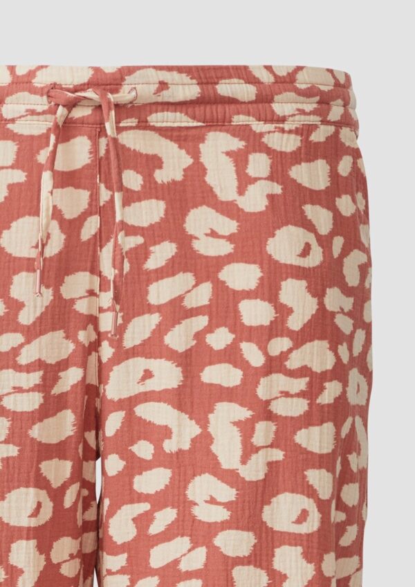 Gemusterte Hose aus Musselin