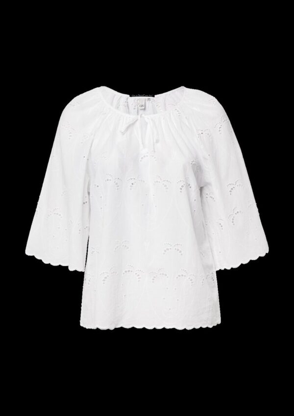 Bluse mit Lochspitzen-Details