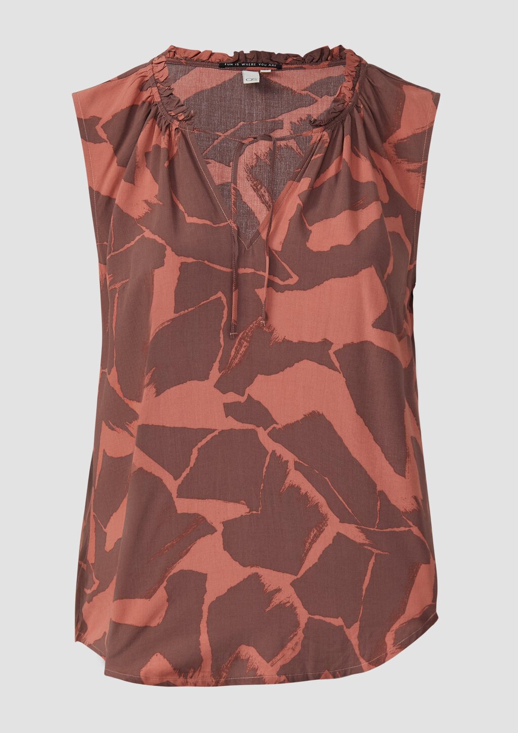 Blusentop mit Rüschenkragen