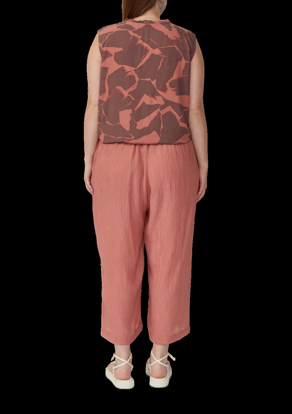 Blusentop mit Rüschenkragen