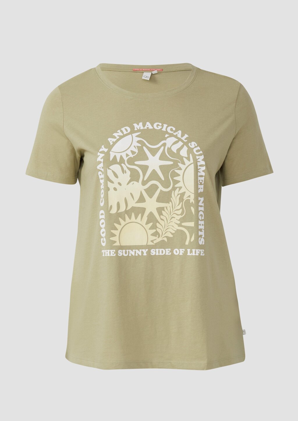 Baumwoll T-Shirt mit Frontprint