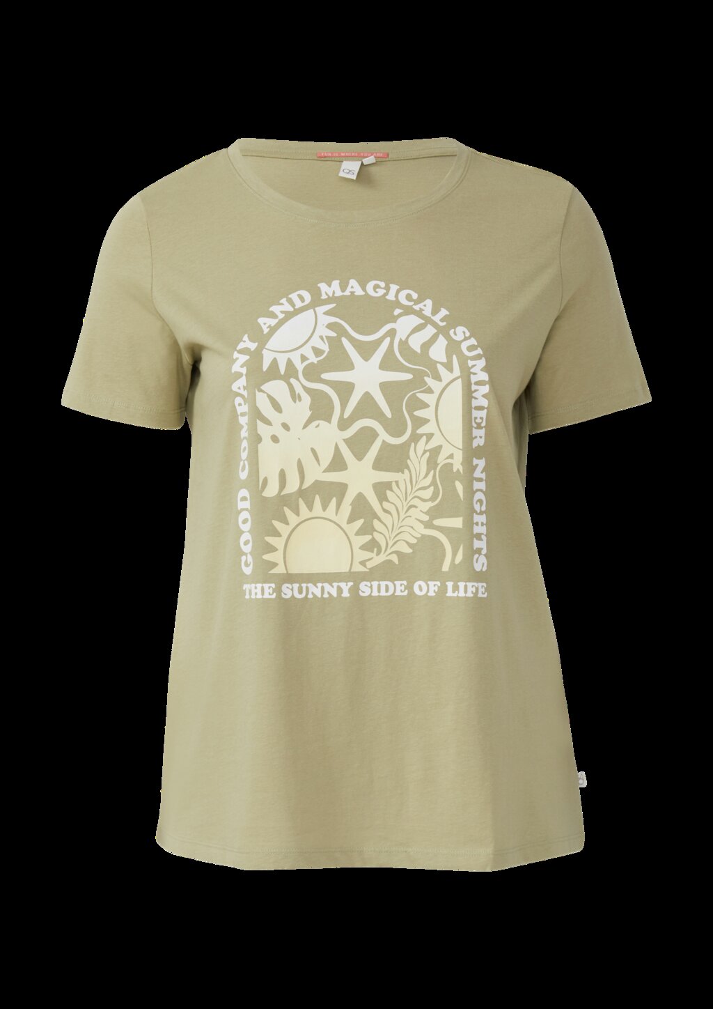 Baumwoll T-Shirt mit Frontprint