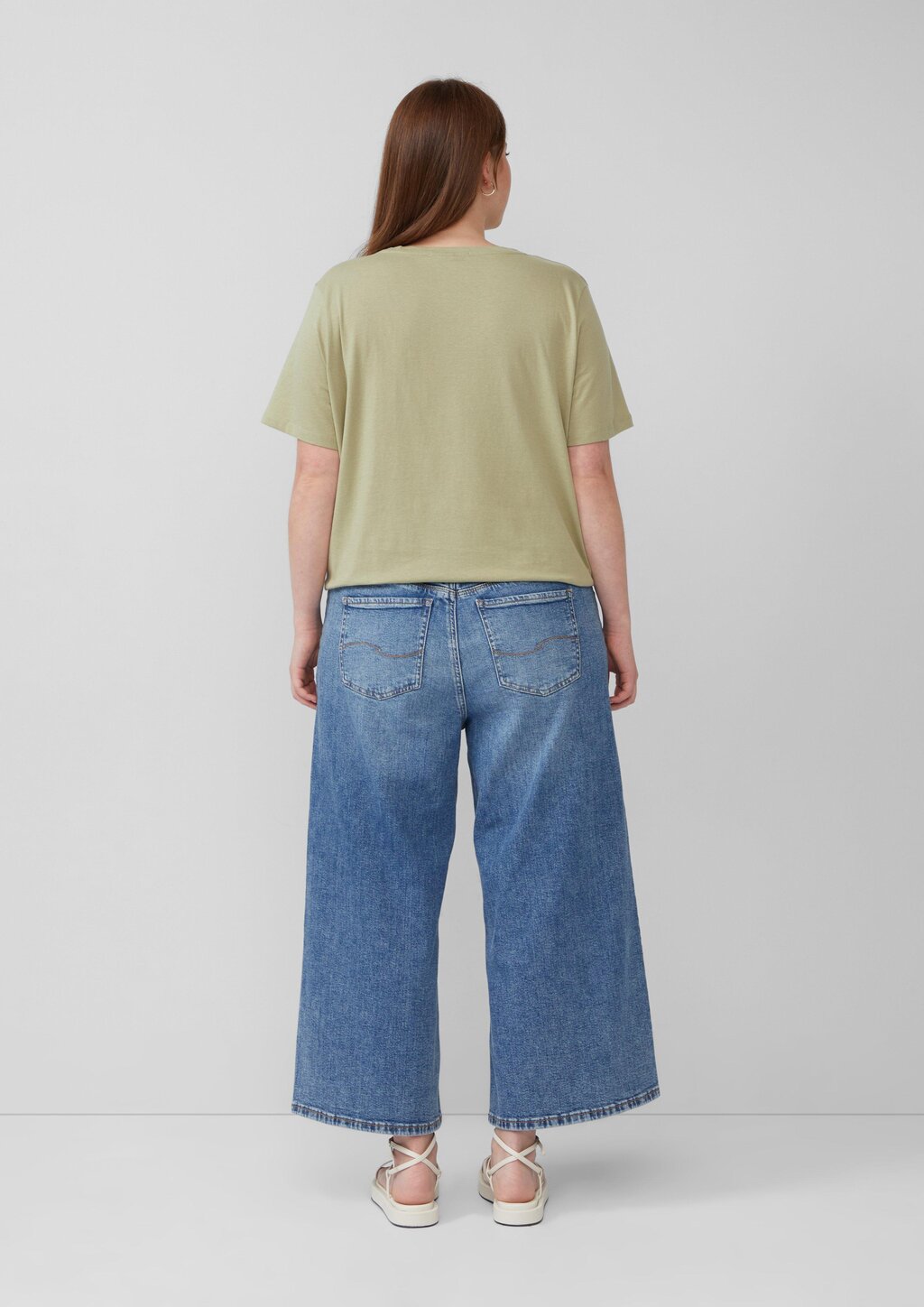 Baumwoll T-Shirt mit Frontprint