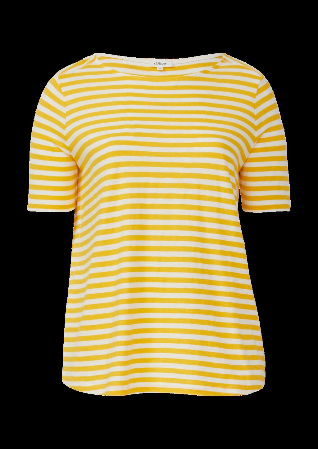 Gestreiftes T-Shirt mit Flammgarnstruktur