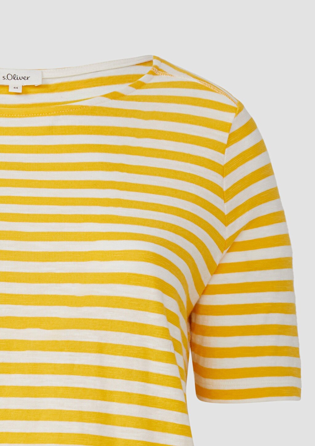 Gestreiftes T-Shirt mit Flammgarnstruktur