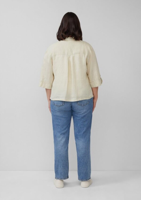 Leinen-Overshirt im Relaxed Fit mit weiten 3/4-Ärmeln